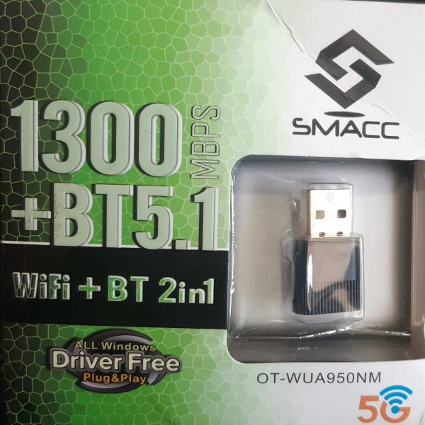 Wifi + BT5.1 2in1 5G wifi Adaptor 1300Mbps