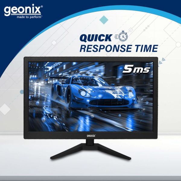 GEONIX LED Monitor (47 cm/18.5 Inch) , Resolution 1366 x 768 , Display Output-VGA & HDMI , 3 Years Warranty