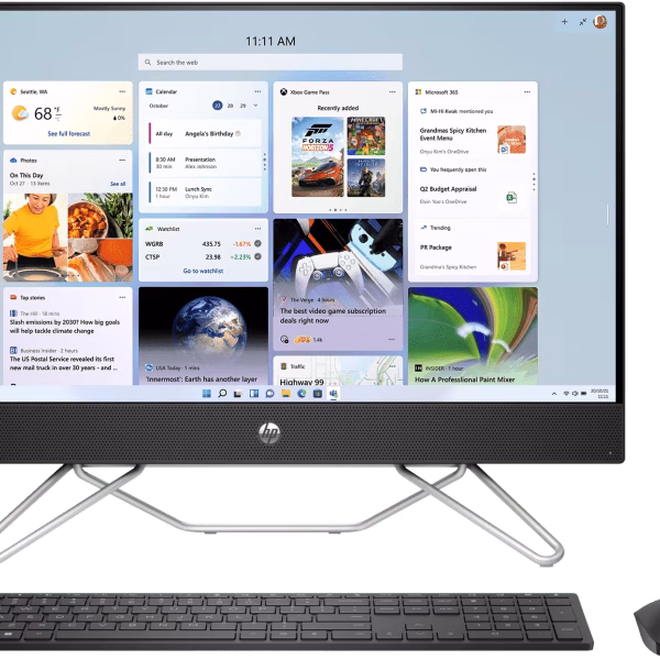 HP i5 All-in-One PC 24-CB1907IN , 12th Gen Intel Core i5-1235U,8GB ,512GB /Win 11/Wireless K/M, FHD Anti Glare Desktop