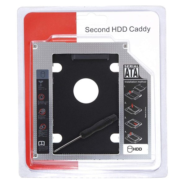 Caddy for SSD and HDD,  2nd Hard Drive Caddy,  9.5mm for Laptop