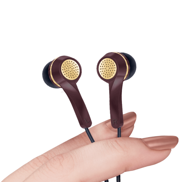 FINGERS SoundGlitz Wired Earphones , Built-in Mic , Free Carry Case, Imperial Blue + Silver