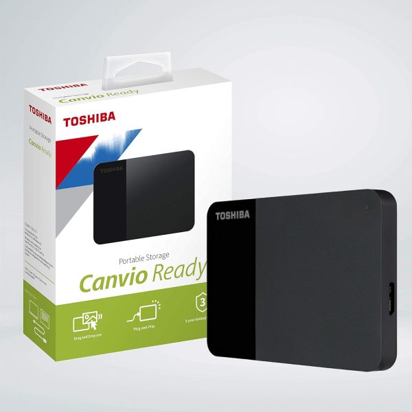 TOSHIBA Canvio Ready 1TB Portable External HDD - USB3.0 for PC- Laptop Windows and Mac, 3 Years Warranty,